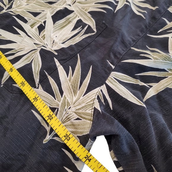 Jamaica Jaxx Men's Shirt Silk Hawaiian Short Sleeve Button Palm Trees Black XL - Picture 11 of 14